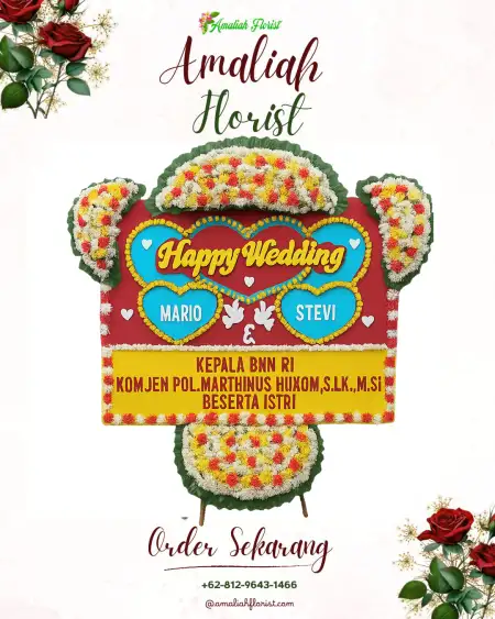 Papan Bunga Pernikahan Gunung Putri